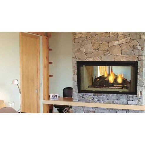 Majestic 42" Designer See-Through Radiant Wood Burning Fireplace