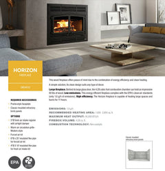 Osburn 51-Inch Horizon Wood Burning Fireplace