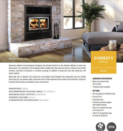 Osburn 42-Inch Everest II Wood Burning Fireplace
