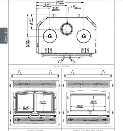 Osburn 37-Inch Stratford II Wood Burning Fireplace
