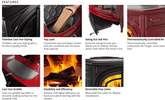 Vermont Castings Intrepid Flexburn Wood Burning Stove w/ 30% Tax Credit Eligibility