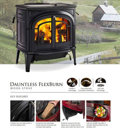 Vermont Castings Dauntless Flexburn Wood Burning Stove w/ 30% Tax Credit Eligibility