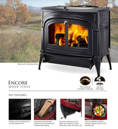 Vermont Castings Encore Wood Burning Stove w/ 30% Tax Credit Eligibility